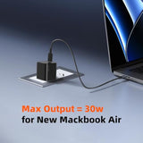 Usb C Gan 30W Fast Charging Block(Non-Foldable),Pps Pd Mini Type C Power Adapter For Iphone 16/16 Plus/16 Pro/16 Pro Max/15/14/13/12/11,Galaxy S25/24/23/22,Ipad/Airpod/Apple Watch(Cable Not Include)