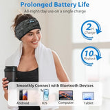 Adjustable Headband Headphones, Sleeping Headphones With Ultra-Thin Speakers, Bluetooth Headband For Side Sleepers, Yoga, Running, Workout, Travel-Grey