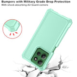 Case For G 2025, Motorola Moto G 5G 2025 Phone Case With Screen Protector, Dual Layer Protection, Shockproof Corners Tpu Bumper, Rugged Silicone Cell Phone Cover-Mint Green