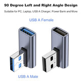 90 Degree Usb 3.1 Adapter 2 Pack, Left And Right Angle Usb A Male To Female Converter Extender For Pc, Laptop, Usb A Charger, Power Bank And More