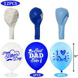 Father's Day Balloons Father's Latex Balloons Decorations 12 Inch Dad Balloons for Father's Themed Party Balloons For Party Supplies Arch Decorations Party Sets-12 PCS