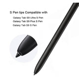 10 Pcs Galaxy Tab S9 S Pen Soft Tips/Nibs Compatible With Galaxy Tab S9 Ultra / S9 Plus/Tab S9 Fe / S9 S Pen Replacement Tips/Nibs With Tools (S9/S9+/S9 Ultra/S9 Fe Black*10)