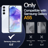 Case for Galaxy A55 5G, Non-Yellowing Shockproof Bumper Protective Phone Cover, Anti-Scratch Hard PC Back (Clear)