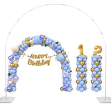 Balloon Arch Stand Kit, 2In1 Metal Balloon Column Arch With Weighted Water Bag For Birthday, Graduation Ceremony, Baby Baptism, Wedding, Engagement , Various Festival Party Decoration