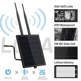 Keepteen D5L Mesh Solar Lora Repeater Built In Rakwireless 19007+4631 Lora Modules Board Compatible With Meshtastic Meshcore Node Devices,915Mhz Antenna Solarpanel Built In 5000Mah Battery Controller
