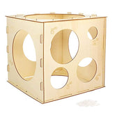 2-10 Inch Collapsible Wood Balloon Sizer Box Cube, Balloon Size Measur