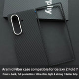 Samsung Galaxy Z Fold 7 Aramid Carbon Fiber Case, Black 1500D - Ultra Slim and Lightweight Protection