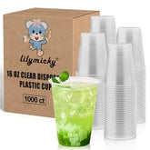 1000 Pack 16 Oz Clear Plastic Cups, Cold Disposable Party Drinking Cups For Parties, Picnic, Bbq & Events