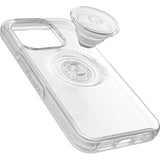 OtterBox Otter+Pop Case for iPhone 14 Pro, Shockproof, Drop Proof, Protective Case with PopSockets PopGrip, 3X Tested to Military Standard, Clear