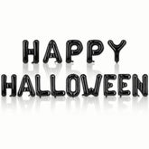 14Pc Black Happy Halloween Foil Balloon Banner – Party Decoration Set