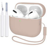Protective Soft Silicone Skin Case Cover for Apple AirPods Pro 2nd Generation, Men Women Boys Girls Accessories, Tan Brown