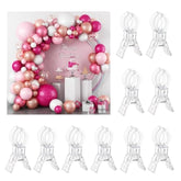 10 Pack Large Balloon Arch Clips Plastic Transparent Backdrop Spring Clamps 3.5 Inch Heavy Duty Clip For Balloon Arch Kit Birthday Decoration Crafts Woodworking Photography Studios