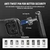 2 Pack Rotatable Side Handle/Top Handle Only for iPhone 16 15 Pro Max S24 S23 Phone Cages, 1/4" Screw & Anti Twist Pin for Phone Stabilizer
