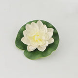 6 Pcs White Artificial Lotus Flowers Large Floating Lotus Flowers Faux Water Lily Fish Pond Artificial Plants With Artificial Lily Pads