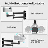 Foldable Projector Wall Mount,Ceiling Wall Projector Mount,Universal Heavy Duty 11LBS Mount for 1/4" Screw Size,360 Degrees Rotation
