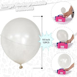 Pearl White Balloons 18 Inch, 12 Pcs Extra Large Pearl Balloon Cream Clear Latex Balloons For Arch, Big Cream Balloon For Women White Birthday Wedding Bridal Shower Anniversary Party Decoration
