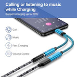 Galaxy S25 Ultra USB C to 3.5mm Audio Adapter USB C Headphone Jack Adapter Fast Charging for Galaxy S25 FE S25 Plus A16 5G A17 A36
