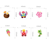 12Pcs Pink Cartoon Luau Hanging Swirls Ceiling Streamers for Party Decor