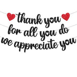 Thank You For All You Do We Appreciate You Banner Happy Friendsgiving Garland Decoration Thanksgiving Party Decor
