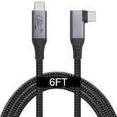 6-Foot Usb4 Cable Compatible With Thunderbolt 3, Thunderbolt 4 And Usb-C - Supports 8K Hd Display, 40Gbps Data Transfer, 240W Charging - 90-Degree Right Angle Usb-C