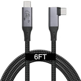 6-Foot Usb4 Cable Compatible With Thunderbolt 3, Thunderbolt 4 And Usb-C - Supports 8K Hd Display, 40Gbps Data Transfer, 240W Charging - 90-Degree Right Angle Usb-C