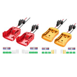 2 Packs Power Wheels Adapter For Milwaukee M18 Battery+2 Packs Power Wheels Adapter For Dewalt 20V Battery