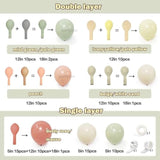 Pastel Balloon Arch Kit: Dusty Pink, Green, Yellow, Peach & White Sand