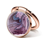 Marble Cell Phone Ring Holder, Metal Kickstand Grip 360° Rotation Compatible With 16 Pro Max/15 Plus/14/13/12 Series & Galaxy S25/S24 Ultra And Other Phones(Quicksand/Purple)