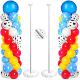 2 Sets Toys Inspired Balloon Column Stand Kit Cartoon Game Cow And Cloud Pattern Yellow Red Blue White Latex Ballloons For Inspired Party Themed Birthday Baby Shower Decorations