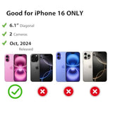 For Iphone 16 Case Clear, Sturdy Matte Frosted Translucent Minimalist Phone Case With Slick Substantial Protective Plastic Cover For Iphone 16- Frosted Clear