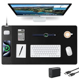 Mouse Pad With Wireless Charging, Gaming Mouse Pad With Ultra-Smooth Surface, Large Xxl Desk Mat, Non-Slip, Waterproof Computer Keyboard Pad, 800X400X4Mm, Included 20W Pd Power Adapter