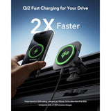 ESR for Qi2 15W MagSafe Car Mount Charger, Qi2-Certified MagSafe Car Charger, Air Vent/Dashboard Magnetic Wireless Phone Holder Mount for iPhone 16/15/14/13/12, Galaxy S25, Fast Charging, Black