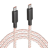 3Ft 66W Led Light Up Glowing Usb C To Usb C Cable,Aluminum Shell Fast Charging