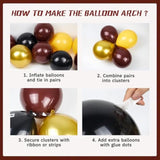 144Pcs Magical Wizard Balloons Arch Kit, Burgundy Mustard Yellow Black Metallic Gold Confetti Balloons S-Shaped Balloons 260 Balloons For Magic Themed Birthday Baby Shower Party Decorations