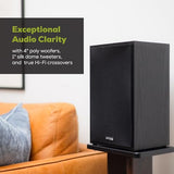 Classic B65A Powered Bluetooth Bookshelf Speaker Pair (Black, 6.5")