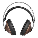 Meze 99 Classics Wired Wooden Closed Back Over Ear Headphones with Microphone (Walnut/Black)