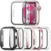 5 Pack Case With Tempered Glass Screen Protector For Watch Series 9 8 7 41Mm, Pc Hard Ultra-Thin Slim Fit Scratch Resistant Bumper Protective Cover For Iwatch S9 S8 S7 41Mm Accessories