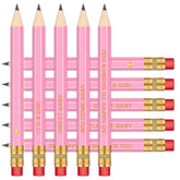 50Pcs - Baby Shower Sharpened Half Pencils With Erasers, Pre-Sharpened Pencils For Baby Shower Games, 4 Inches