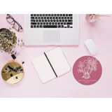 Pink Christian Mouse Pad,Bible Round Mouse Pad,Trendy Non-Slip Rubber Base Mousepads For Home Office Dorm Desk Decor,Teen Girl Women Gifts,8.7 X 8.7 Inch