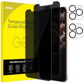 JETech Privacy Screen Protector for iPhone 11 Pro Max 6.5-Inch with Camera Lens Protector, Anti Spy Tempered Glass Film, 2-Pack Each