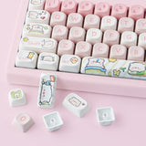 Pbt Keycaps For Mechanical Keyboard - 145 Keys Pink Pig Keycaps, Dye-Sublimati