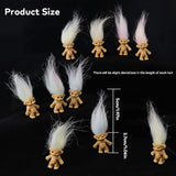 10 Pcs Lucky Dolls Set Mini Troll Dolls Pvc Vintage Doll Mini Action Figures Cake Toppers For Party Favors School Projects Arts And Crafts Toys Party Supplies