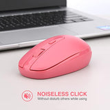 Wireless Mouse Rm700 2.4G Silent Mouse With 3200 Dpi,Computer Mouse With Usb N