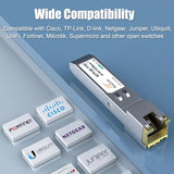 1G Sfp To Rj45 Mini-Gbic Module 100-Meter, 1000Base-T Copper Transceiver Compatible For Cisco Glc-T/Sfp-Ge-T, Meraki Ma-Sfp-1Gb-Tx, Ubiquiti Unifi Uf-Rj45-1G, Netgear, Zyxel, D-Link, Tp-Link And More