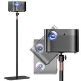 Universal Projector Stand Height Adjustable Floor Stand with 360° Rotating Ball Head & 1/4" Screw, Heavy-Duty Carbon Steel Base for Projectors,