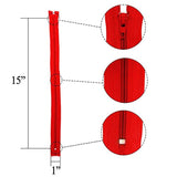 Nylon Zippers | Colorful Zippers For Sewing Crafts | 20 Pcs / Pack (15