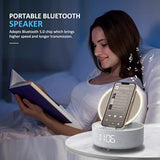 Bluetooth Speaker With Alarm Clock, ?2024 Newest Gifts? Wireless Speaker Charger For Iphone/Samsung, Mirror Clock, Wireless Bedside Lamp, Music Gifts For Men, Women, Teenage Girls, Boys