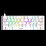 Zeus Hermes E4 3-In-1 Combo, 60% Multi-Colored Mechanical Keyboard, Rgb 12800 Dpi Ergonomic Mouse, Non-Slip Extended Gaming Mouse Mat, White