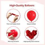 110Pcs Red Balloon Garland Arch Kit, 18 12 10 5 Inch Red Latex Balloon