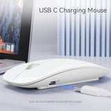 Wireless Mouse, Usb C Rechargeable Computer Mouse, Slim Silent Mice 2.4Ghz Opt